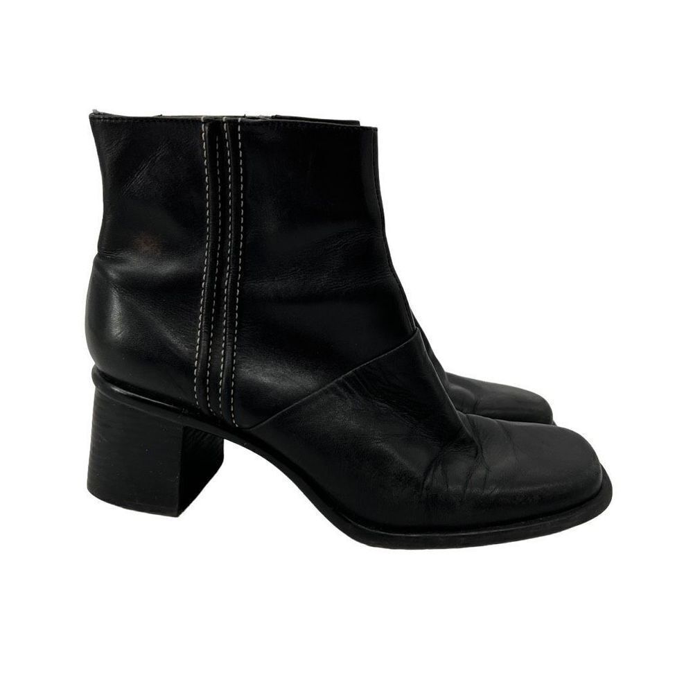 Bandolino‎ Black Square Toe Heeled Boots Womens 6.5
